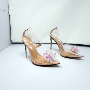Fashion Nova sz 8 clear pumps